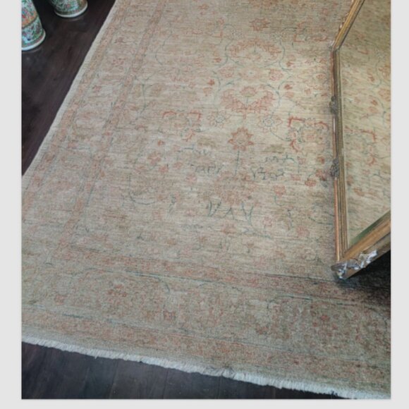 Indo Oushak Vintage Rug 66"x 94" Hand-Knotted Traditional | 100% Wool - Picture 1 of 16